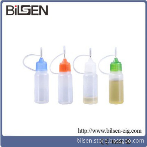 Electronic Cigarette 10ml Clear Plastic Eliquid Bottle with Needle Cap